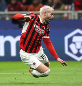 Theo Hernández AC Milan Milan-Feyenoord 1-1 Champions League 2024-2025