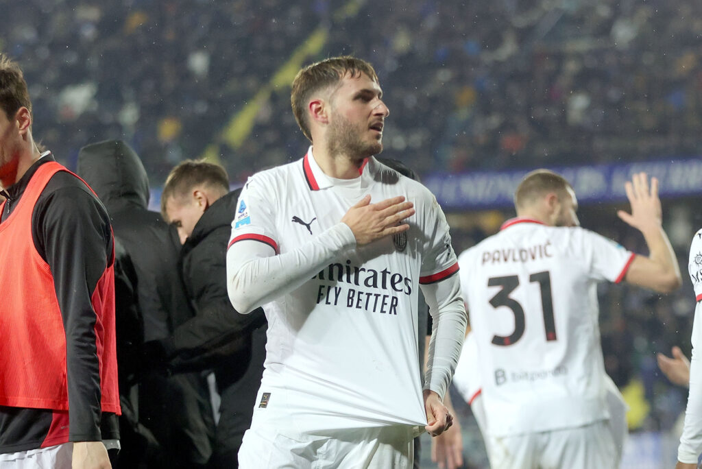 esultanza gol Santiago Giménez AC Milan Empoli-Milan 0-2 Serie A 2024-2025