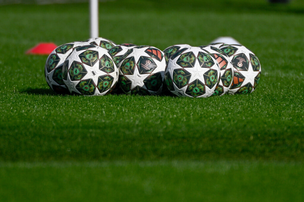 Juventus Training And Press Conference - UEFA Champions League 2024/25 League Knockout Play-off First Leg