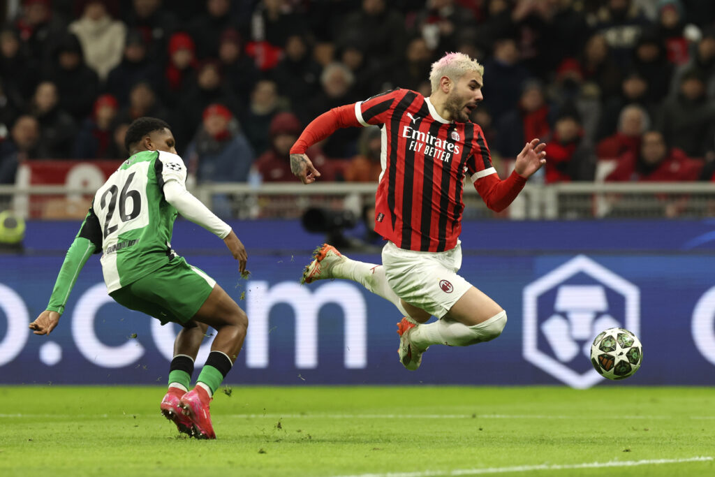 Theo Hernandez AC Milan-Feyenoord 1-1 Champions League 2024-25 News