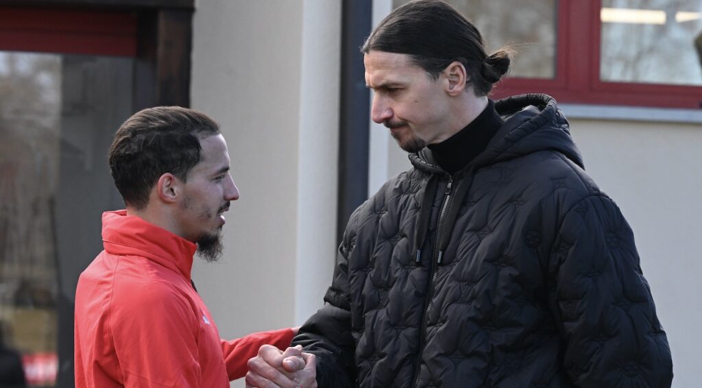 AC Milan Ibrahimovic Bennacer allenamento Milanello