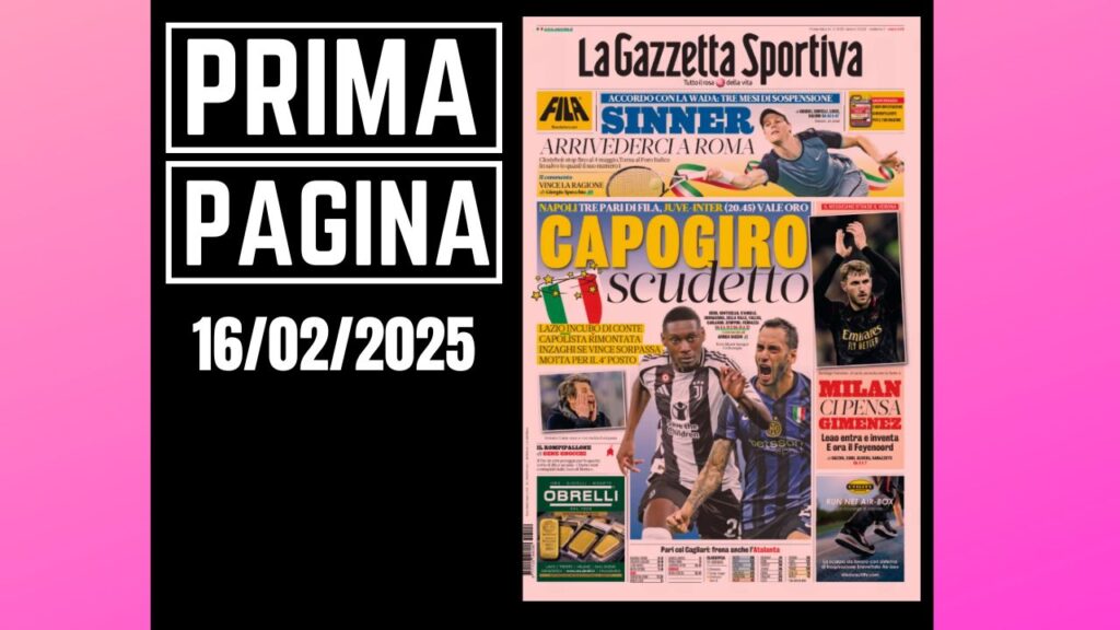 Prima pagina Gazzetta dello Sport: Milan, ci pensa Gimenez. Leao entra e inventa