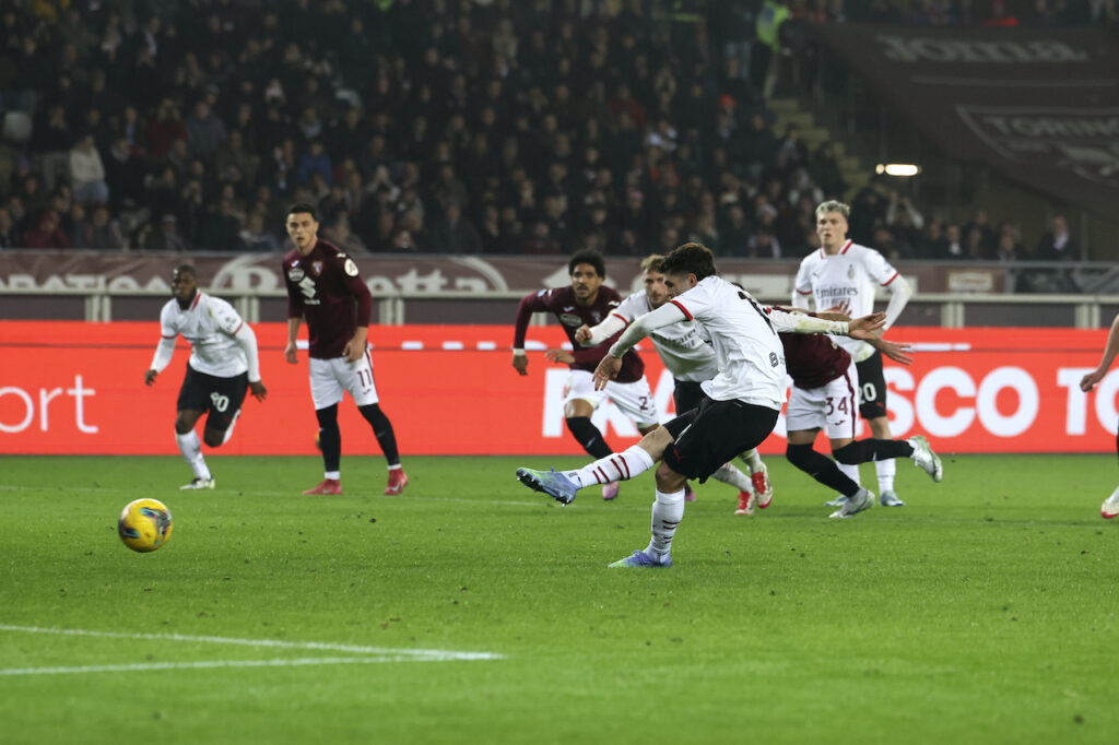 rigore sbagliato Christian Pulisic AC Milan Torino-Milan 2-1 Serie A 2024-2025