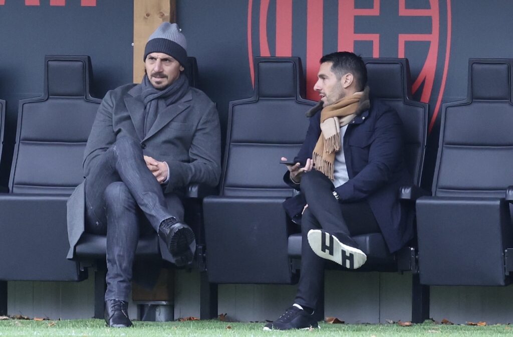 Ibrahimovic Moncada AC Milan allenamento Milanello