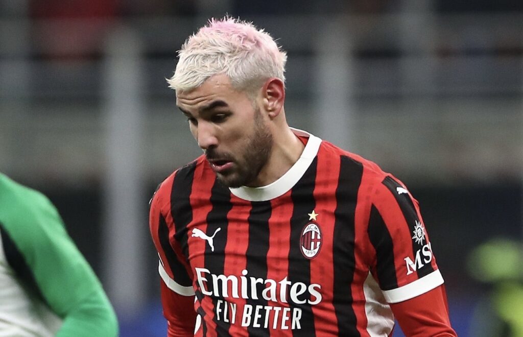 Theo Hernández AC Milan Milan-Feyenoord 1-1 Champions League 2024-2025