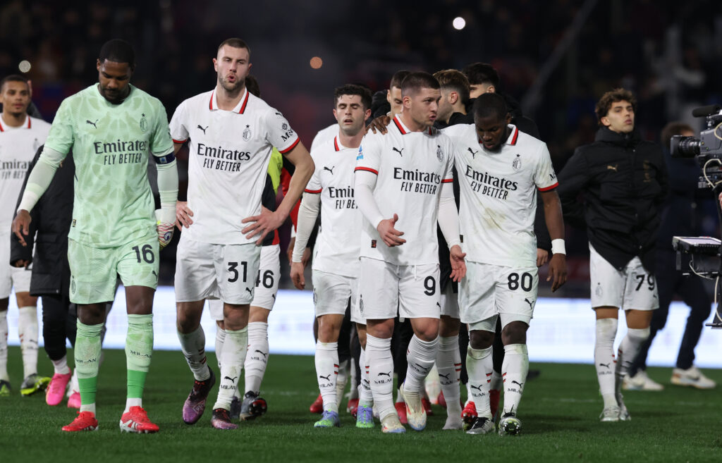 Giocatori AC Milan Bologna-Milan 2-1 Serie A 2024-2025