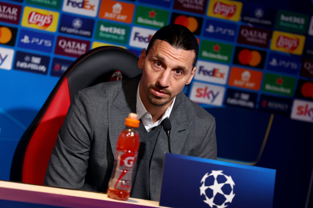 Zlatan Ibrahimovic RedBird AC Milan conferenza Champions League