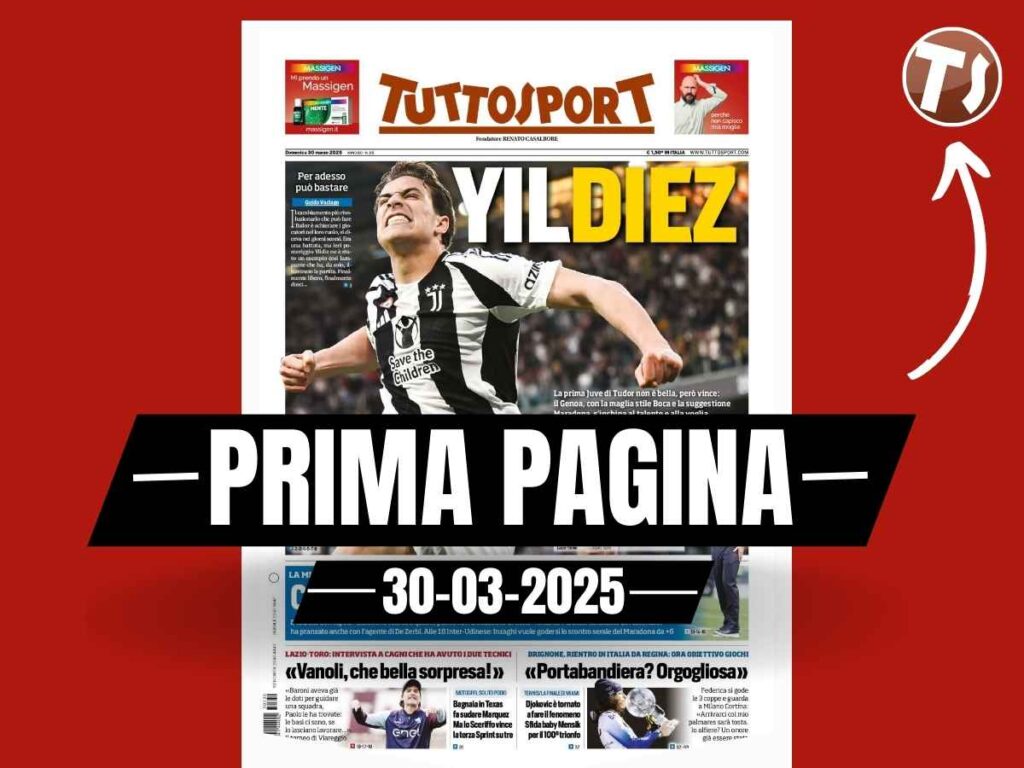 Prima pagina Tuttosport: "Conte-Milan, il rumore degli ... amici"