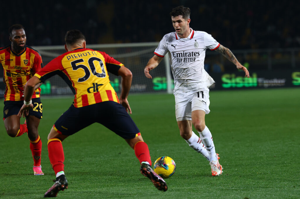 Christian Pulisic AC Milan Lecce-Milan 2-3 Serie A 2024-2025