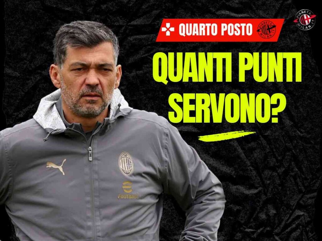 Milan, quanti punti bastano per il quarto posto? Ecco la media Champions
