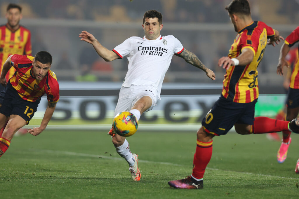 Christian Pulisic AC Milan Lecce-Milan 2-3 Serie A 2024-2025