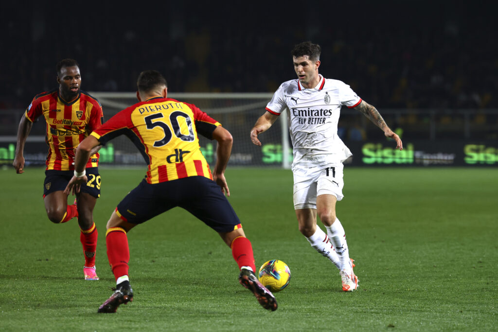Christian Pulisic AC Milan Lecce-Milan 2-3 Serie A 2024-2025