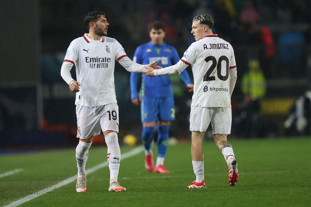 Theo Hernandez AC Milan Empoli-Milan 0-2 Serie A 2024-2025 Jimenez