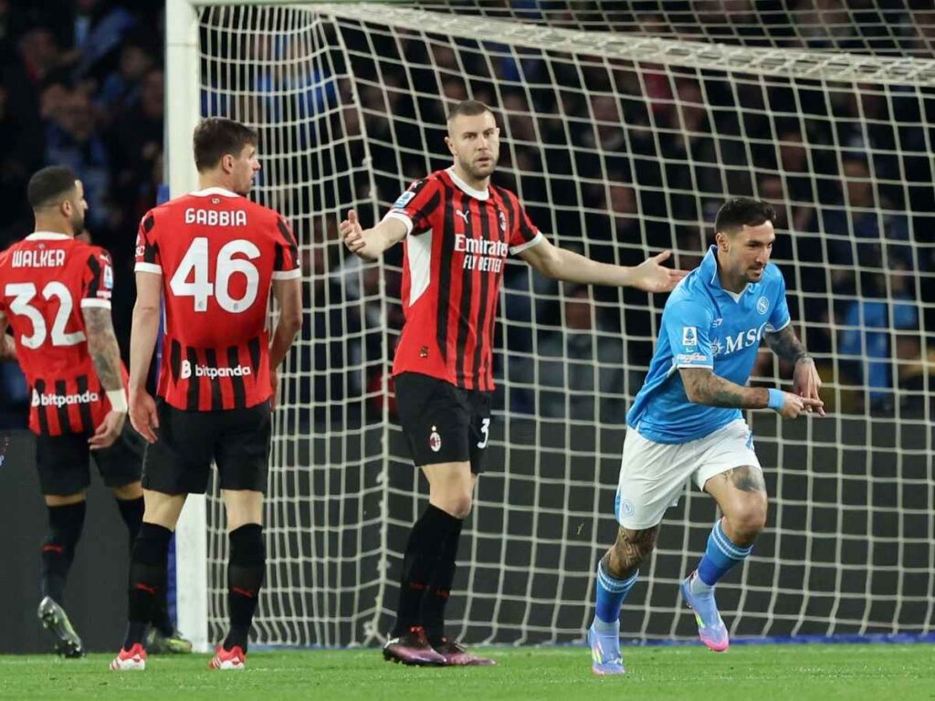 Strahinja Pavlovic AC Milan Napoli-Milan 2-1 Serie A 2024-2025