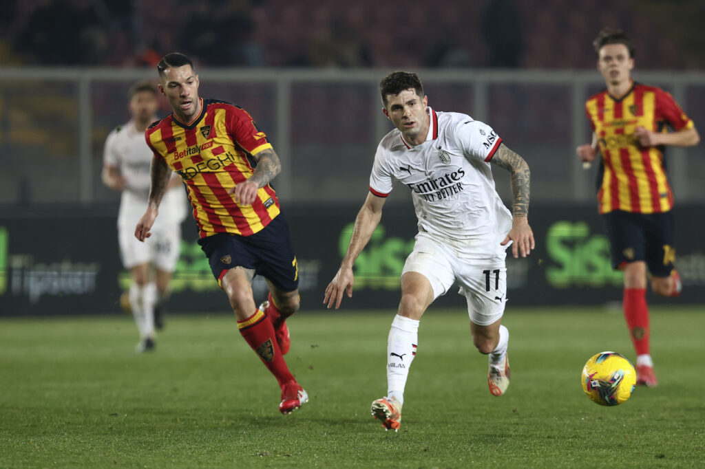 Christian Pulisic AC Milan Lecce-Milan 2-3 Serie A 2024-2025