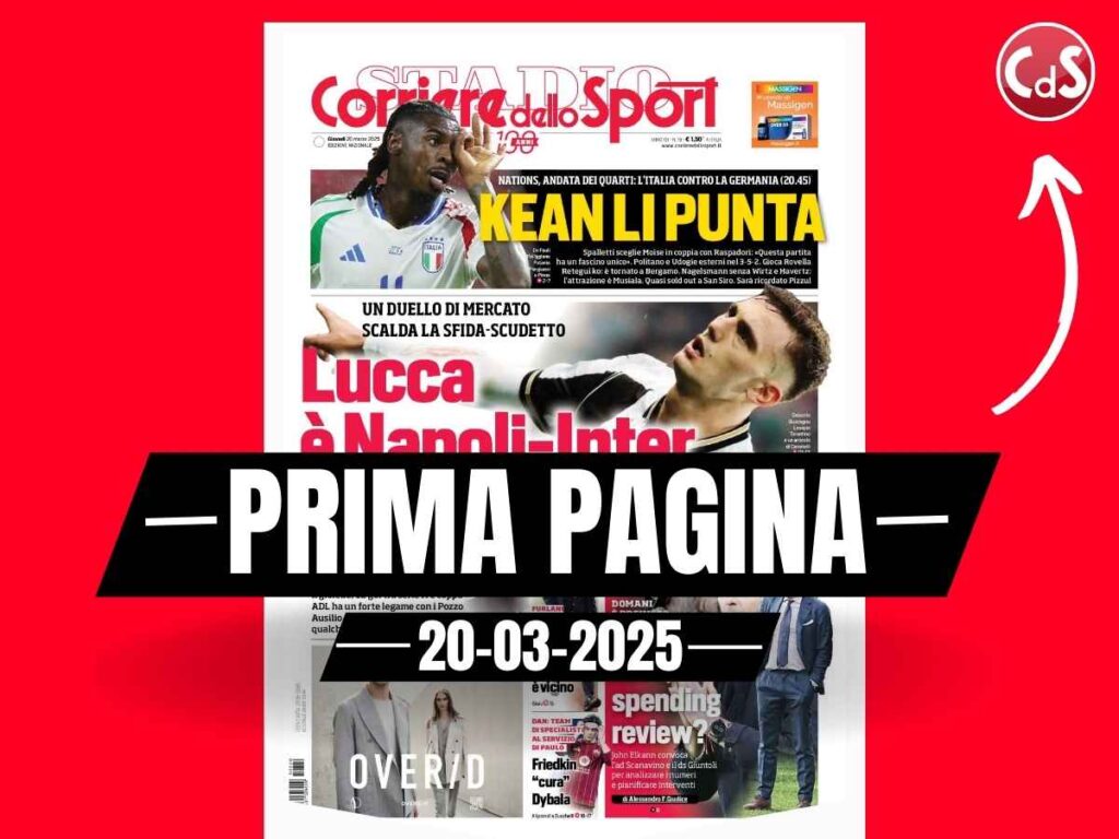 Prima pagina Corriere dello Sport: "Milan, Paratici è vicino"