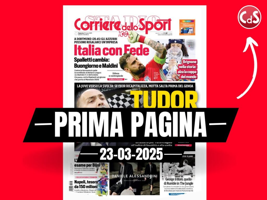 Prima pagina Corriere dello Sport: "Juventus, Tudor ci sta"