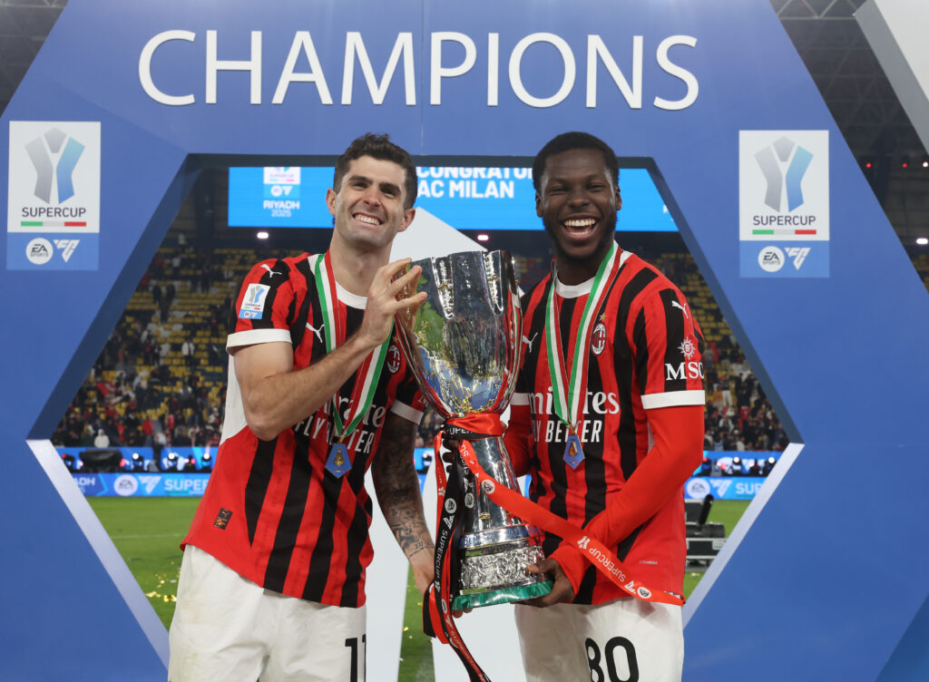Christian Pulisic AC Milan allenamento Milanello Musah
