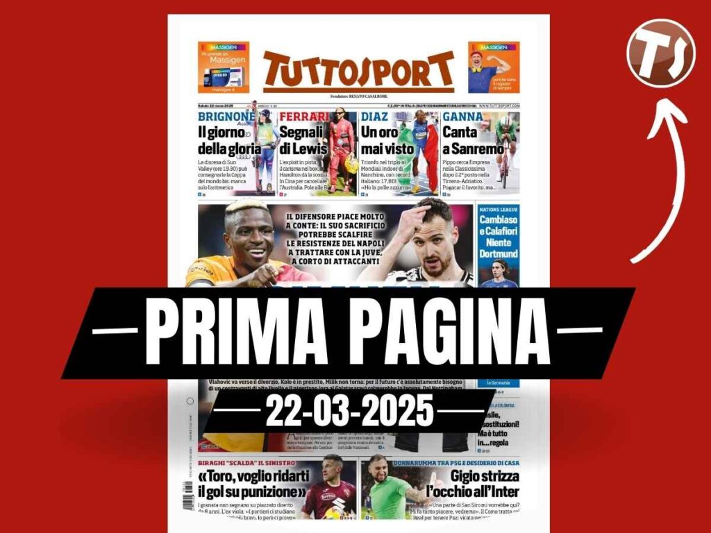 Prima pagina Tuttosport: "Donnarumma strizza l'occhio all'Inter"