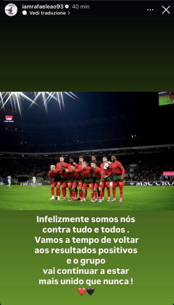 Milan Lazio storia Instagram Leao