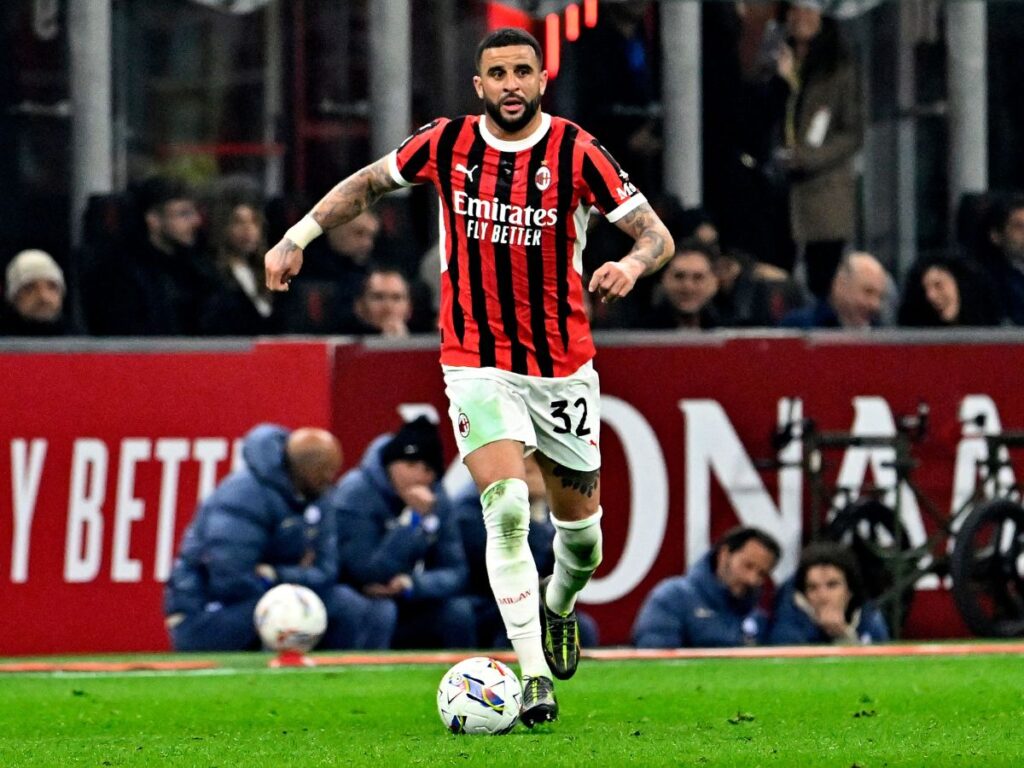 Kyle Walker AC Milan derby Milan-Inter 1-1 Coppa Italia 2024-2025