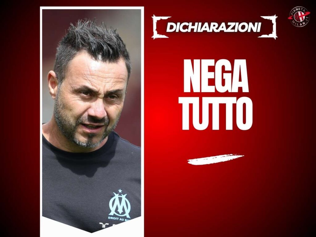 De Zerbi: "Milan? Non ho parlato con nessuno. Voglio restare all'OM"