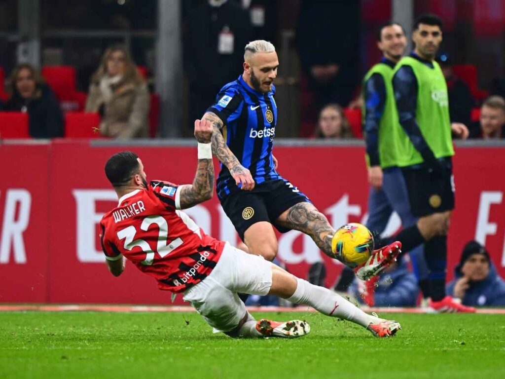 Kyle Walker AC Milan derby Milan-Inter 1-1 Serie A 2024-2025