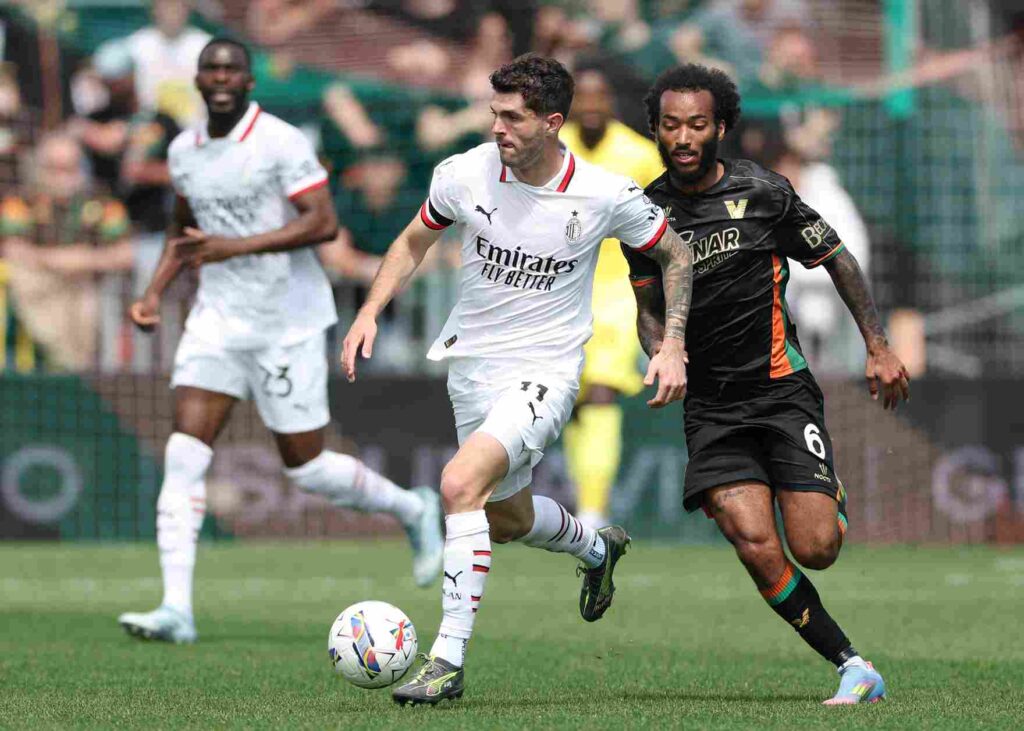 Christian Pulisic AC Milan Venezia-Milan 0-2 Serie A 2024-2025