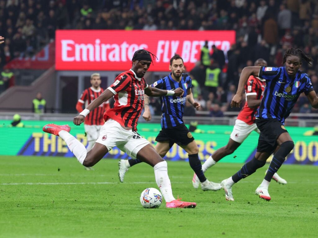 gol Tammy Abraham AC Milan derby Milan-Inter 1-1 Coppa Italia 2024-2025