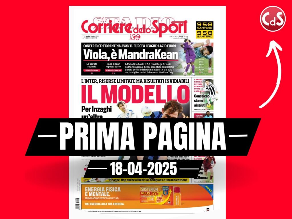 Prima pagina Corriere dello Sport: "Inter, con Inzaghi risultati invidiabili"