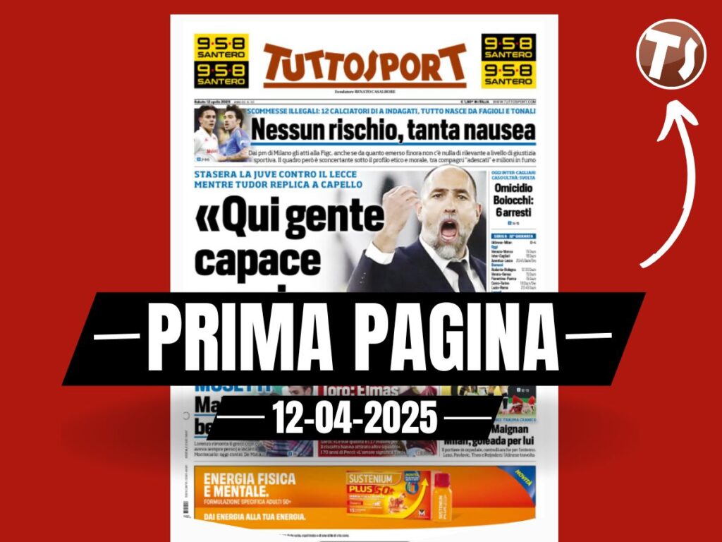 Prima pagina Tuttosport: spavento Maignan. Milan, goleada per lui