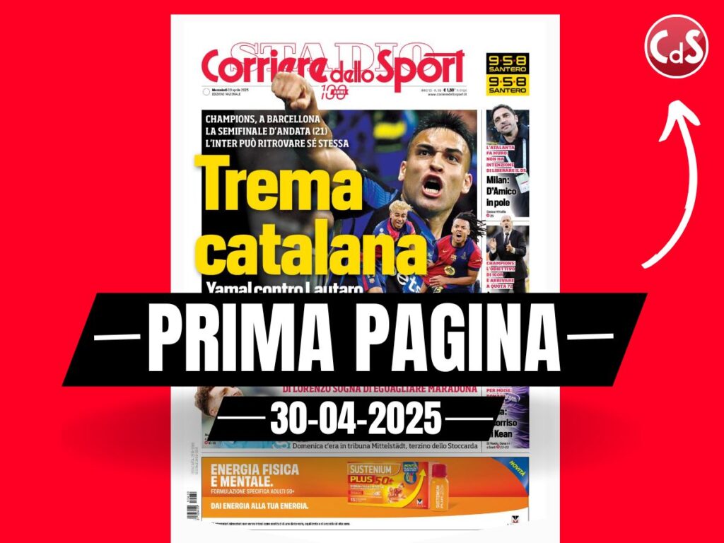 Prima pagina Corriere dello Sport: "DS Milan, D'Amico in pole"
