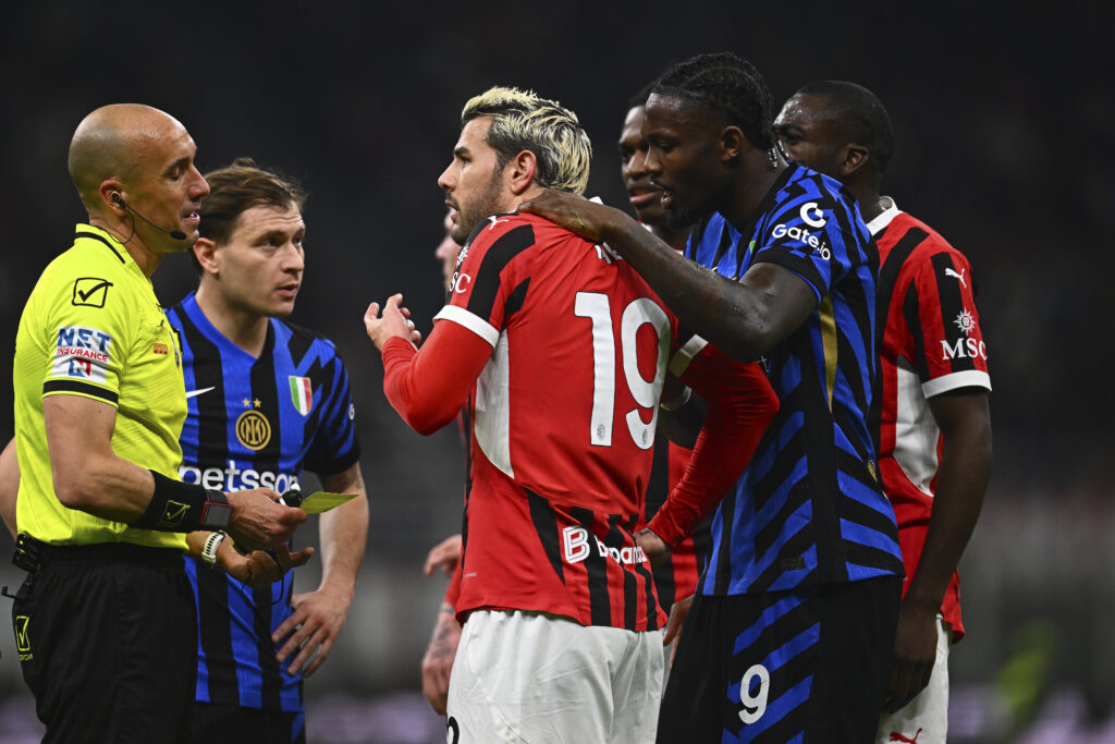 Theo Hernandez derby Milan-Inter Coppa Italia 2024-25