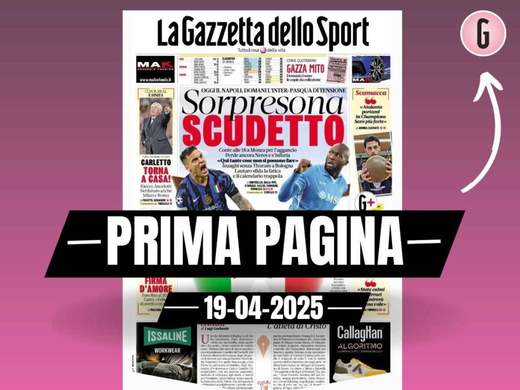 Prima pagina Gazzetta dello Sport: "Ancelotti, Milan e Roma nel futuro"