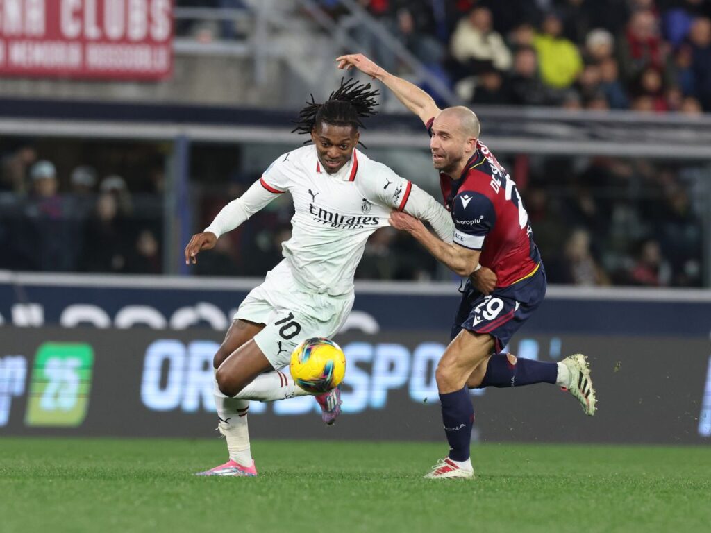Rafael Leao AC Milan Bologna-Milan 2-1 Serie A 2024-2025