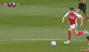 Premier League, Arsenal: brilla ancora Rice. La sua giocata | VIDEO (screen Gazzetta.it)