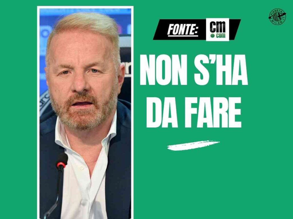 DS Milan, Furlani congela la pista Tare: strategia a rischio. E occhio all'estero