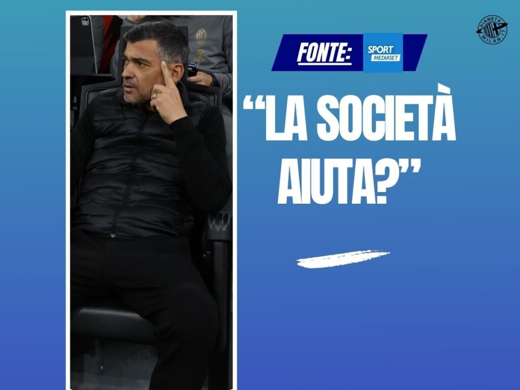 Milan, Pellegatti: "C'è un dato tremendo. La società ha aiutato Conceicao?"