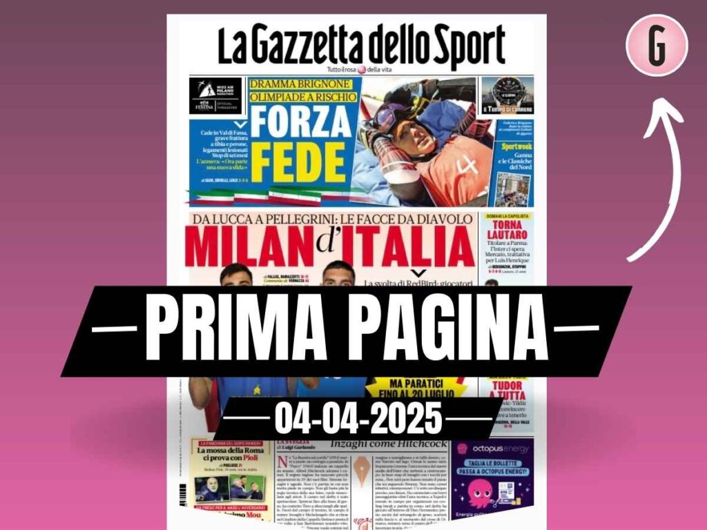 Prima pagina Gazzetta dello Sport: "La svolta di RedBird: Milan d'Italia"