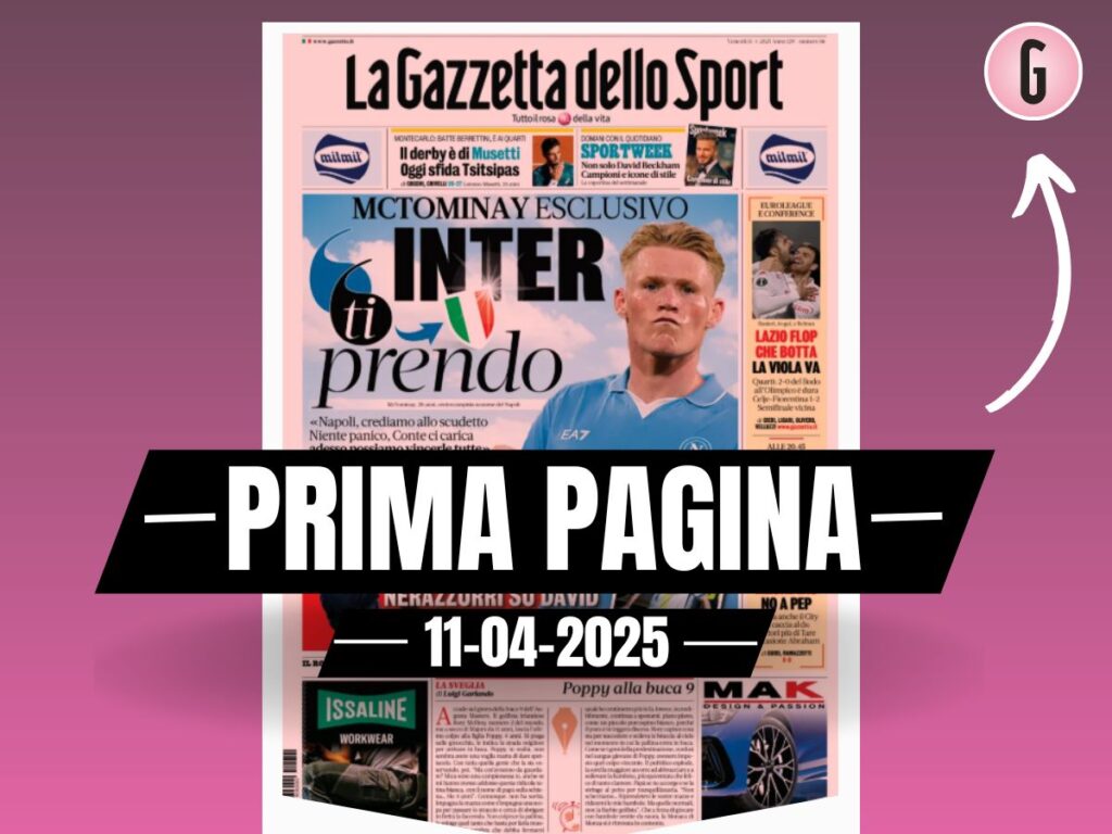 Prima pagina Gazzetta dello Sport: Milan, Reijnders no a Pep. DS, Sartori...