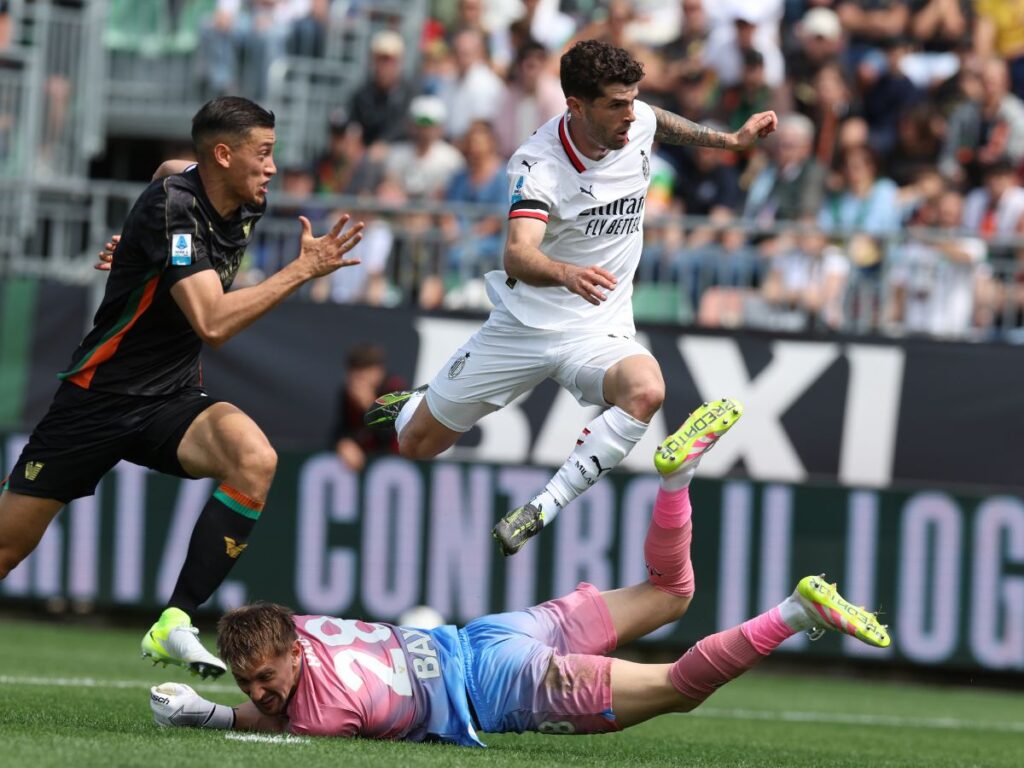 Christian Pulisic AC Milan Venezia-Milan 0-2 Serie A 2024-2025