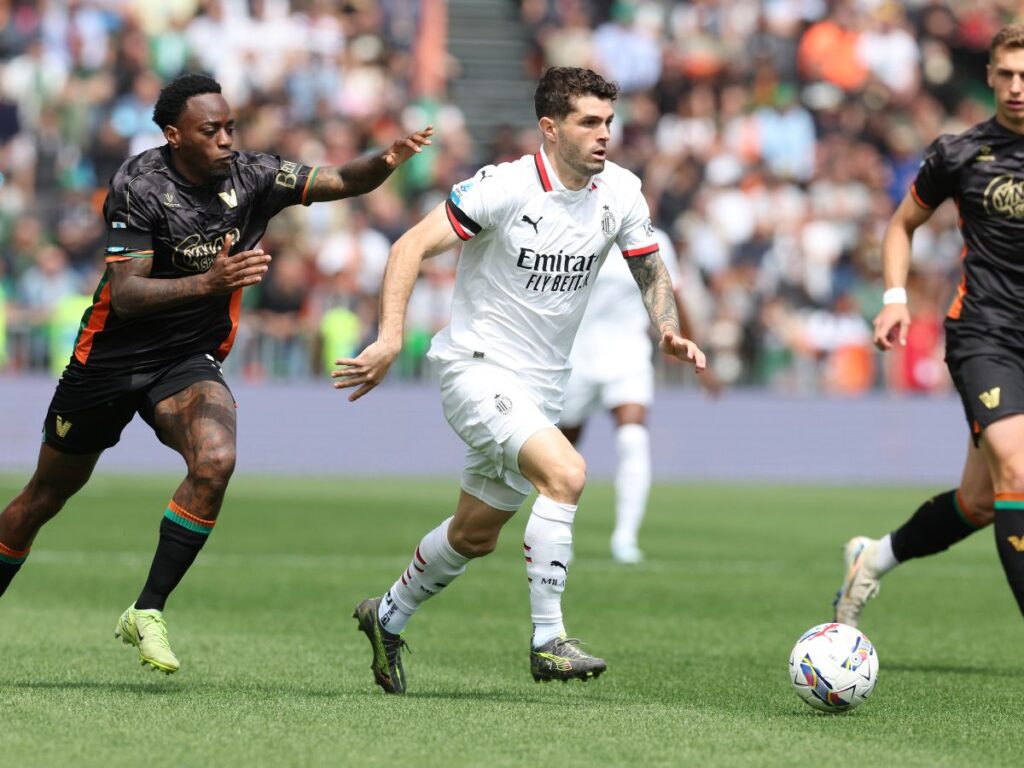 Christian Pulisic AC Milan Venezia-Milan 0-2 Serie A 2024-2025