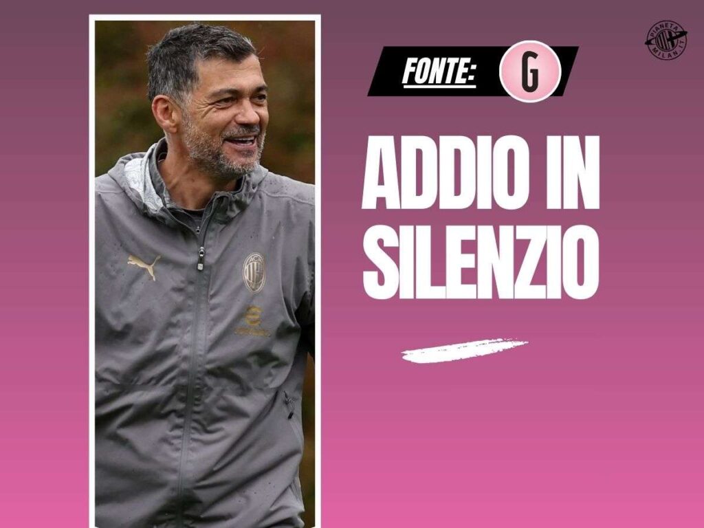 Milan, Conceicao addio nel silenzio: l'allenatore potrebbe non parlare