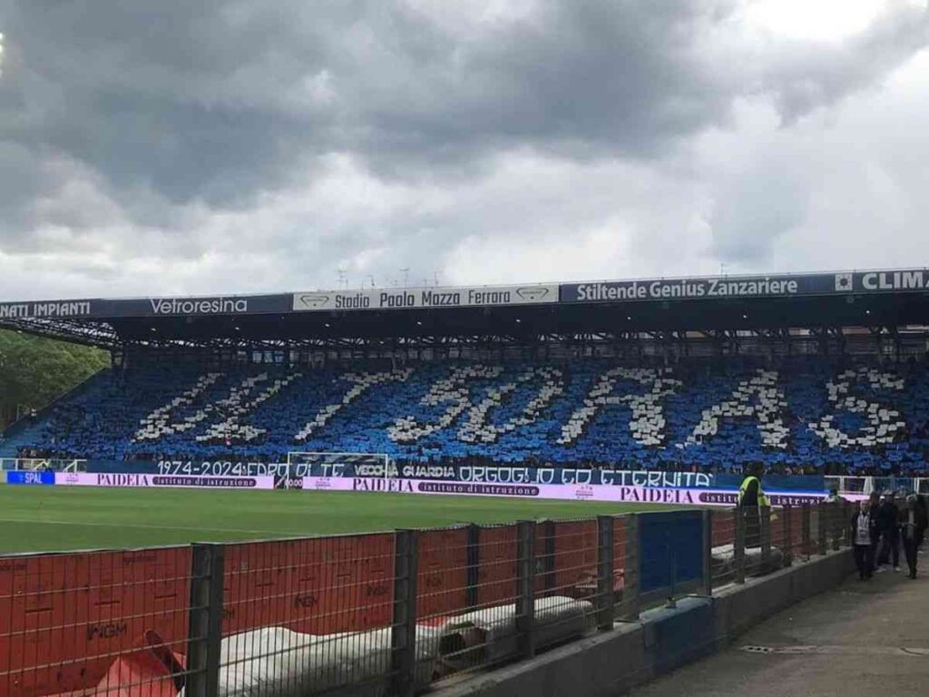 Curva Ovest Ferrara, SPAL Milan Futuro (credits: Facebook Curva Ovest Ferrara)