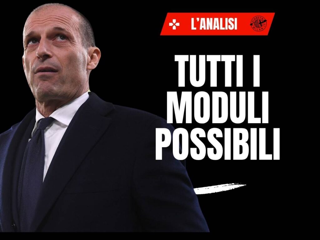 Milan, come giocherai con Allegri? Ecco tutti i moduli e le soluzioni possibili