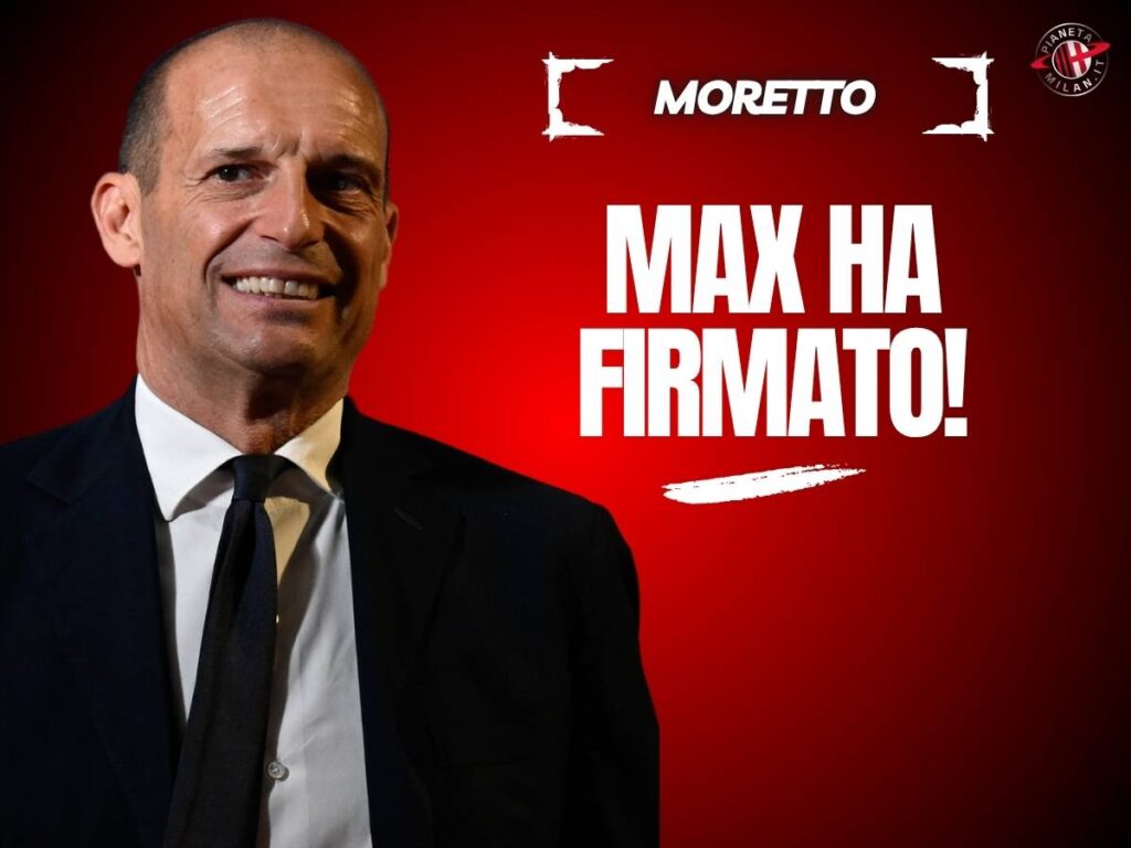 Allenatore Milan, Moretto: "Allegri ha firmato il contratto"