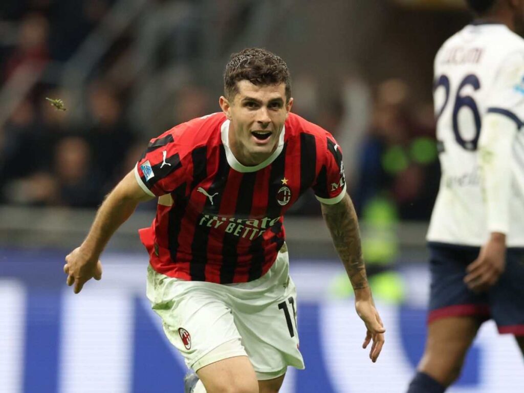 Christian Pulisic AC Milan Milan-Bologna 3-1 Serie A 2024-2025