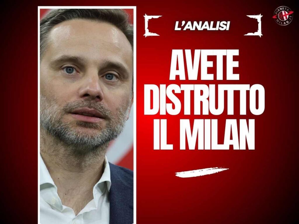 Avete distrutto il Milan. E ora veniteci ancora a dire che è una buona stagione ...