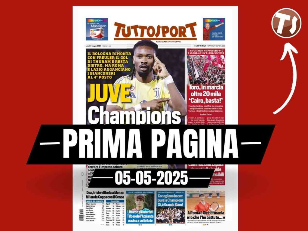 Prima Pagina Tuttosport 5 maggio