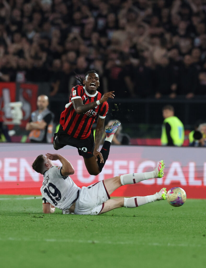 Rafael Leao AC Milan Milan-Bologna 0-1 Coppa Italia 2024-2025